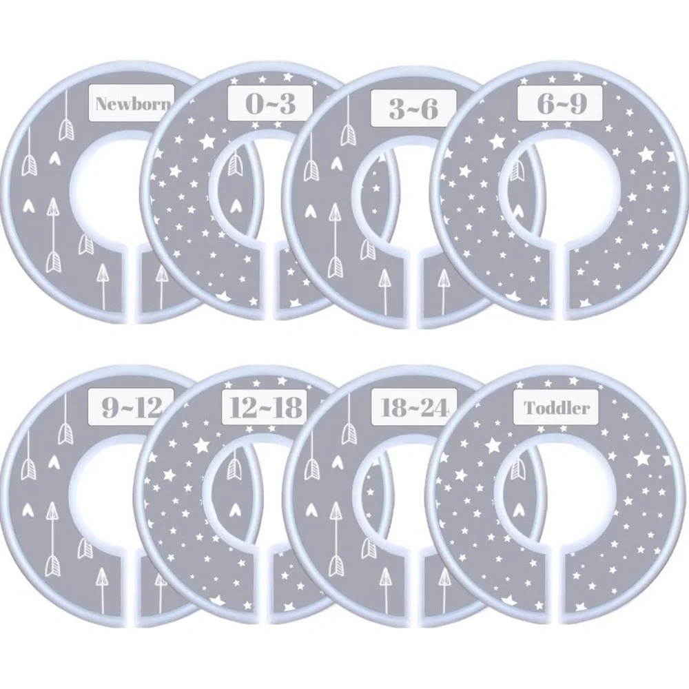Binswloo Gray Closet Dividers for Baby Clothes